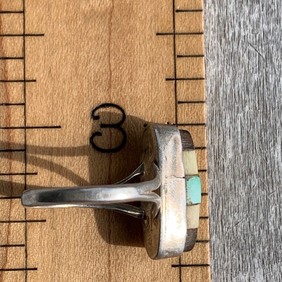 Native American | Multiple Stone and Sterling Ring - Picture 6 of 11